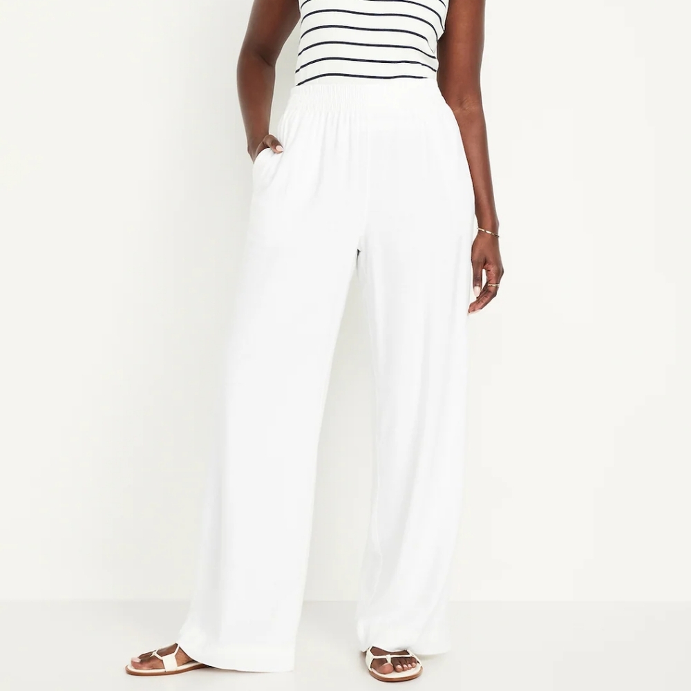 Old Navy Linen Blend Wide Leg Pants